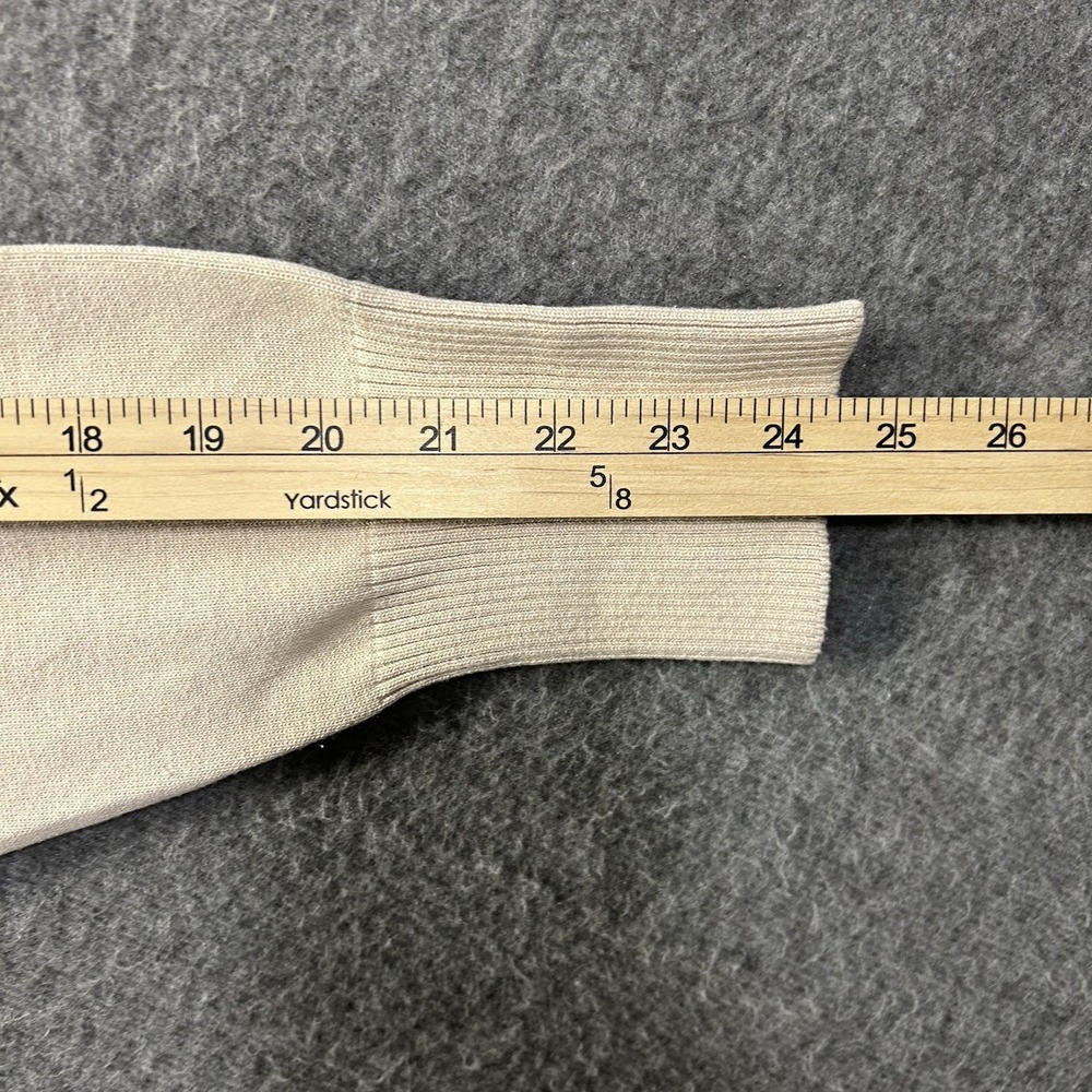 Dressbarn Woman Ivory Silk Blend Long Sleeve Mock‎ Neck Pullover Sweater 20W - Picture 9 of 10